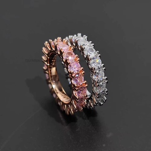 Hip Hop 4mm Single Row Zircon <b>Ring</b> Men's <b>Ring</b> Trendy Brand Personalized Hip Hop <b>Couple</b> <b>Ring</b> - Product Image 4