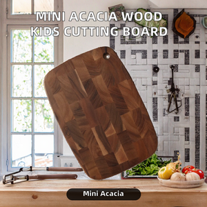 Tabla de Cortar Rectangular Ecológica de Madera de Acacia LEXDO Mini para Niños, para Frutas y Carne - Product Image 2