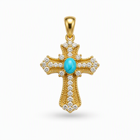 Collier pendentif en argent sterling 925 plaqué or avec turquoise naturelle, vente en gros, bijoux fantaisie bohèmes pour femmes