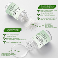 Ensemble de poudre lyophilisée d'oligopeptides fermentés et sérum réparateur de la barrière cutanée à la Centella Asiatica pour le visage sensible et l'atténuation des rougeurs