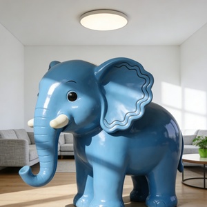Escultura de Elefante Azul de Resina para Jardín, Moderna, Ecológica, al Mejor <span class=keywords><strong>Precio</strong></span>, Personalizada, de Tamaño Real, para Eventos y Fiestas - Product Image 3
