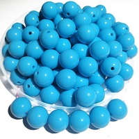 500g Acryl Ronde Kraaltjes met Rechte Gat 4-25mm Effen Kleur Glanzende Oppervlakte Plastic Kleurrijke Ronde Kraaltjes DIY Handgemaakte Kraaltjes