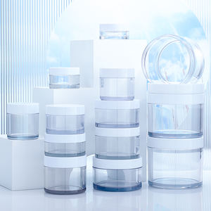 Frascos de plástico vacíos para mascotas con tapa para embalaje de cosméticos, tarro de crema de boca ancha de 5mm de espesor, juego de cosméticos, contenedores de embalaje - Product Image 3