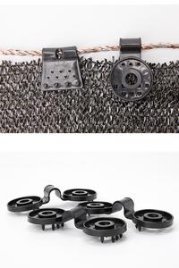 Clip de fixation pour filet pare-soleil en <span class=keywords><strong>plastique</strong></span> noir pour <span class=keywords><strong>serre</strong></span>, clip de suspension, extension instantanée, anneau de câble, clip de fixation pour filet pare-soleil - Product Image 5