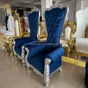 NIKA, banquete <span class=keywords><strong>de</strong></span> boda <span class=keywords><strong>de</strong></span> lujo, puente <span class=keywords><strong>de</strong></span> terciopelo azul real, asiento <span class=keywords><strong>de</strong></span> <span class=keywords><strong>amor</strong></span>, silla, sofá con trono rey para <span class=keywords><strong>mesa</strong></span> principal - Product Image 3