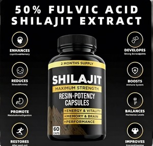 Shilajit Resin Pure Himalayan Organic <strong>Shilajeet</strong> <strong>Capsules</strong> Ashwagandha Ginseng Fulvic Acid Adult 60 <strong>Capsules</strong> Per Bottle OEM ODM - Product Image 3