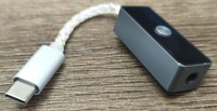 Dongle DAC portable en métal avec panneau transparent, câble tressé plaqué argent Type C, interrupteur de gain 3,5 mm, HiFi sans perte, mise à niveau pour les trajets quotidiens