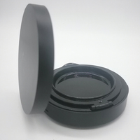 Nouveau rond noir mat étui à coussin d'air correcteur personnalisé marque privée étui à coussin d'air avec miroir