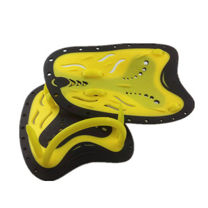Almohadillas de natación para adultos y niños, entrenamiento profesional, material de silicona PTRPP azul y amarillo HP101 - Product Image 3