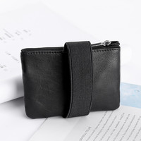 Boshiho Mini Zip Around Wrist Bag Sac à main et étui en cuir véritable avec style tendance