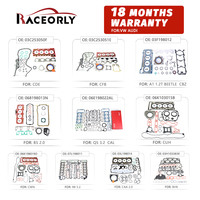 Bagian otomatis bagus kepala silinder mesin perbaikan penuh Gasket Kit untuk Vw Audi Ea888 MT 1.8t 2.0t CEA CGM logam STD 5 Set