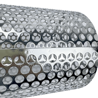 Tuyau perforé en tôle de fer cylindrique Tube filtrant perforé en acier inoxydable Tuyau perforé