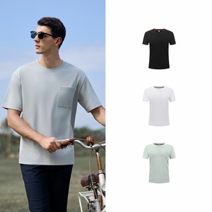 T-shirts décontractés surdimensionnés en coton doux personnalisés pour hommes avec poche, de haute qualité, pour événements de réseautage - Product Image 2