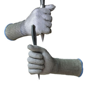 قفازات من أسلاك الفولاذ المقاوم للصدأ عالية الأمان الصناعي من المستوى 9 ، مقاومة للقطع مع أداء إضافي 38 من الخارج - Product Image 4