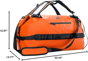 Sac de sport sec étanche de grande capacité 60L Sac à dos roll-top robuste pour les voyages, la navigation de plaisance, le kayak et le camping - Product Image 3