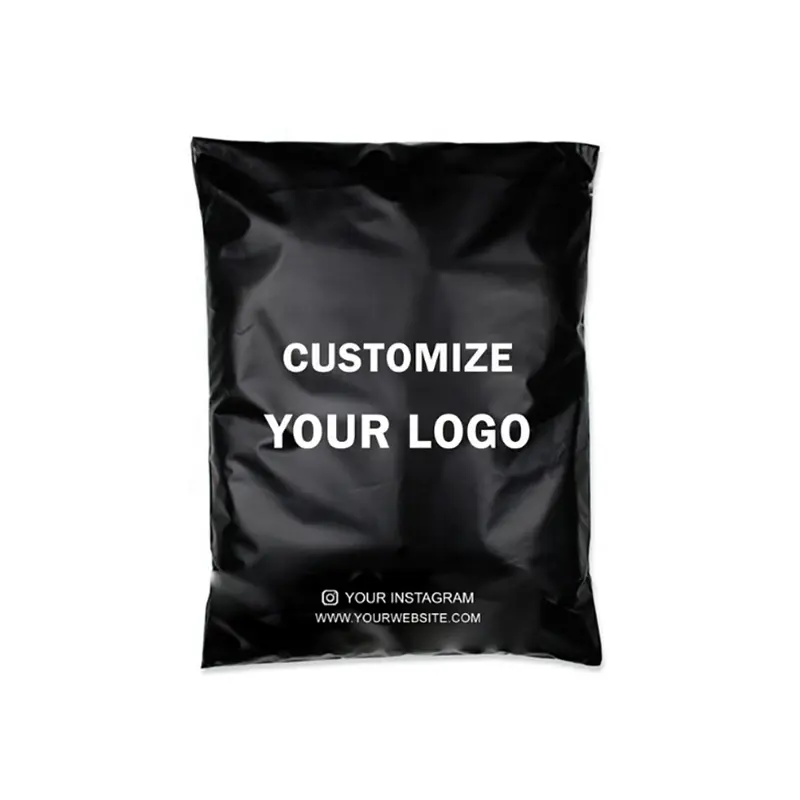 Оптовая продажа от производителя экологичный почтовый пакет индивидуальный логотип 10х13 поли почтовый матовый черный заказной Печатный поли почтовый пакет
