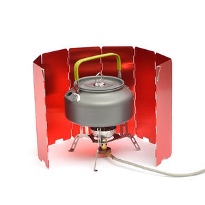 Parabrisas Portátil para Estufa de Exterior, 8 Piezas, Placa Antiviento de Aleación de Aluminio Anodizado con Caja de Almacenamiento - Product Image 5