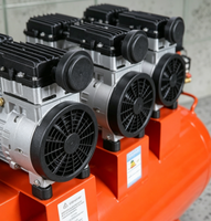 Compresor de Aire de Pistón Sin Aceite Comercial de China, Refrigerado por Aire, 3400W, Capacidad de 120L
