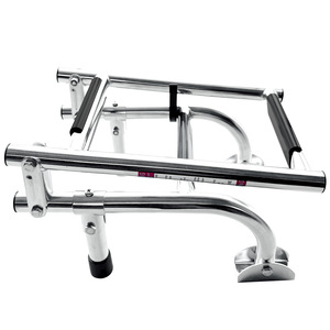 Isure Thuyền biển có thể gập lại bằng thép không gỉ thuyền bậc thang 3 bước thang Stern núi W cao su Grips 2 + 1 bước - Product Image 1