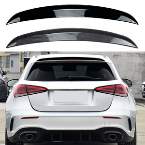 Mercedes-Benz A-Class W177 Rear <b>Trunk</b> Spoiler Piano <b>Black</b> Carbon Fiber Texture ABS Ducktail Roof Lip 2018+ - Product Image 1