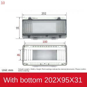 10 Air switch button transparent <b>cover</b>, IP67 transparent ABS PC protective <b>window</b> <b>cover</b>, suitable for distribution box, 2-18 Way - Product Image 6
