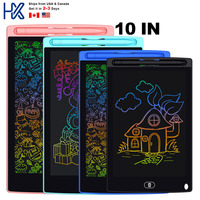 Tablette de dessin HX 10 pouces, colorée, pour gribouiller, jouet éducatif, cadeau d'anniversaire, tablette d'écriture LCD pour garçons et filles
