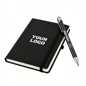 High Quality A5 <b>A6</b> Pu Leather Custom Lined Journals Logo Promotional Hardcover Notebook With Multiple Colors - Product Image 1