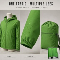 Tissu Taslan en nylon mat 228T, enduit imperméable, résistant à la déchirure 100N, résistant à l'abrasion, pour veste d'extérieur, uniforme de ski