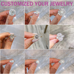 <span class=keywords><strong>Anelli</strong></span> <span class=keywords><strong>di</strong></span> <span class=keywords><strong>fidanzamento</strong></span> e set nuziali da donna Yu Ying personalizzati in oro bianco 18 carati con moissanite taglio ovale colore D VVS, gioielli raffinati - Product Image 6