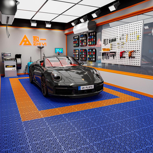 Dalles de sol de garage modulaires rigides et colorées, tapis de sol en plastique emboîtables, tapis de sol de garage en plastique industriel de qualité supérieure - Product Image 5