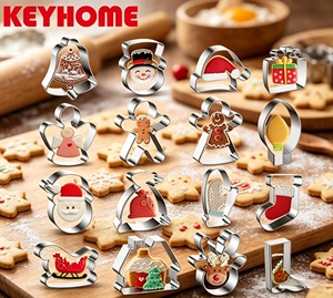<span class=keywords><strong>Emporte</strong></span>-pièce de Noël en acier inoxydable de qualité alimentaire, forme flocon de neige, compatible lave-vaisselle, avec logo personnalisé, outil de pâtisserie pour les fêtes de Noël - Product Image 2