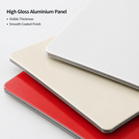 Panneau composite en aluminium Alucobond brillant de 4 mm pour revêtement mural extérieur