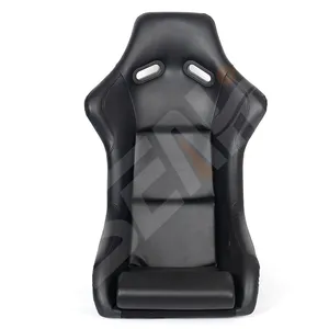 SEAHI Factory Supply PVC Black Bucket Sport Seat Universal Non Adjustable Car Racing Seat