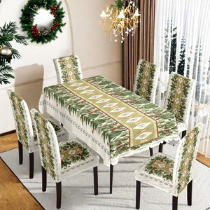 Coleção de Natal para Jantar: Toalha de Mesa e Capas de Cadeira Universais, Resistentes a Manchas, Acessórios Sazonais para Festas em Casa e Cozinha - Product Image 6