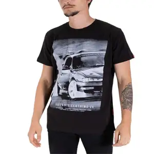 Индивидуальная Высококачественная Черная Однотонная футболка из мягкой ткани с цифровой печатью для мужчин