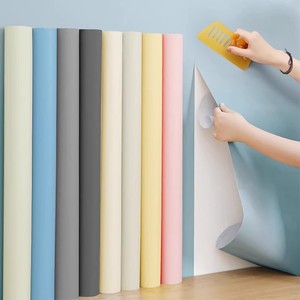 Papier peint auto-adhésif <span class=keywords><strong>de</strong></span> couleur unie personnalisé, imperméable, épais, autocollant mural pour la rénovation <span class=keywords><strong>de</strong></span> la chambre à coucher, <span class=keywords><strong>de</strong></span> la garde-robe et des meubles - Product Image 5