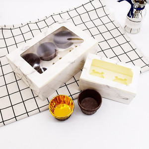 Cajas de Cartón para Cupcakes Individuales con 6 Cavidades, Impresas, con Ventana, Material de Cartón Reciclado, para Postres de Marca - Product Image 1