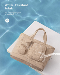Sac fourre-tout élégant résistant à l'eau avec plusieurs compartiments pour ordinateur portable, logo personnalisé, couleur personnalisée, sac à main grande capacité pour femme, été - Product Image 2