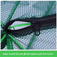 Filet de pêche polygonal pliable pour la pêche en lac pour la pêche à la traîne carpe vivaneau truite bar marlin requin perche brème d'eau salée