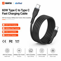 Câble de charge rapide USB C vers USB C PD 60W, durable et fiable, cordon blanc de type C pour Macbook Air, iPad Pro, Samsung Galaxy