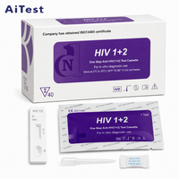 Kits de test de diagnostic rapide du VIH en gros d'usine, test rapide du VIH 1+2 dans le sang, précision de 99 %, résultats en 5 à 15 minutes