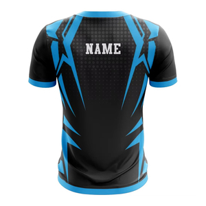 Custom Football Shirt Quick Dry Soccer Jersey Blue Black Set Sublimated Jersey Football Wear - Product Image 3