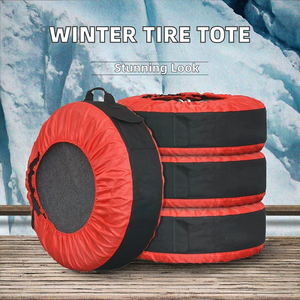 Housse de roue de secours saisonnière durable de style sport pour Toyota avec poignée, en matériau automobile, anti-poussière et anti-rayures - Product Image 3