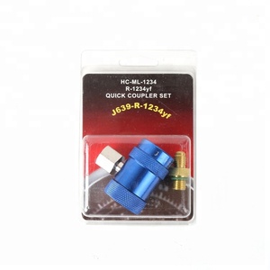 R-1234yf blu Regolabile in ottone refrigerazione attacco rapido connettore per il condizionatore d'aria - Product Image 4