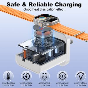 PD20W QC18W Reino Unido enchufe USBA tipo C cargador y adaptador de carga rápida <span class=keywords><strong>para</strong></span> inalámbrico Compatible con cargador de la serie <span class=keywords><strong>Apple</strong></span> <span class=keywords><strong>Watch</strong></span> - Product Image 5