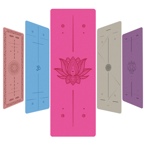 Esterilla de <span class=keywords><strong>Yoga</strong></span> Prémium Ecológica Antideslizante TPE de 6mm con Diseño de Líneas de Alineación, Venta al Por Mayor con Logo Personalizado - Product Image 1