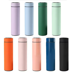 Bouteille d'eau intelligente personnalisée avec affichage de la température, 500 ml, sans BPA, en acier inoxydable, thermos, tasse à café - Product Image 1