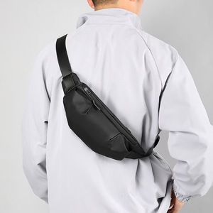 Fashion Lightweight Streetwear Sports Travel Outdoor Leisure <b>Black</b> Gray Waist <b>Bag</b> Bum Pouch Fanny Pack Men - Product Image 4