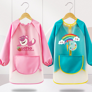 Trẻ Em Tốt Nhất Không Thấm Nước Sơn Bib Trẻ Em Của Dầu-Proof Trẻ Em Tạp Dề Tay Trẻ Em Của Nghệ Thuật Tạp Dề - Product Image 1