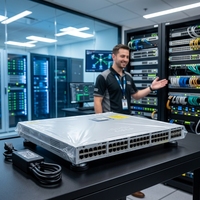 Conmutador Apilable Network Advantage de 48 Puertos UPOE para C9300-48U-A con 8 Puertos SFP 10G, Soporte QoS, SNMP y VLAN
